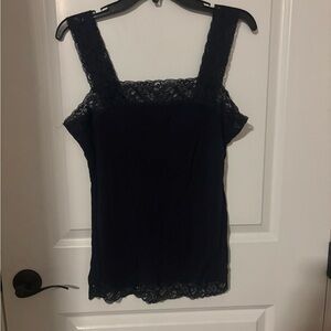 Relativity Black Lace Detail Top